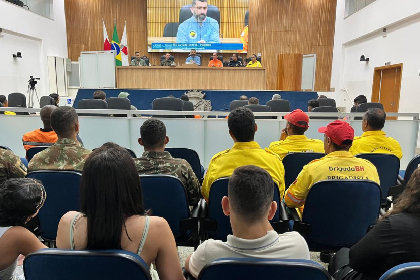 Câmara Municipal de Sete Lagoas homenageia heróis que combateram incêndio na Serra Santa Helena