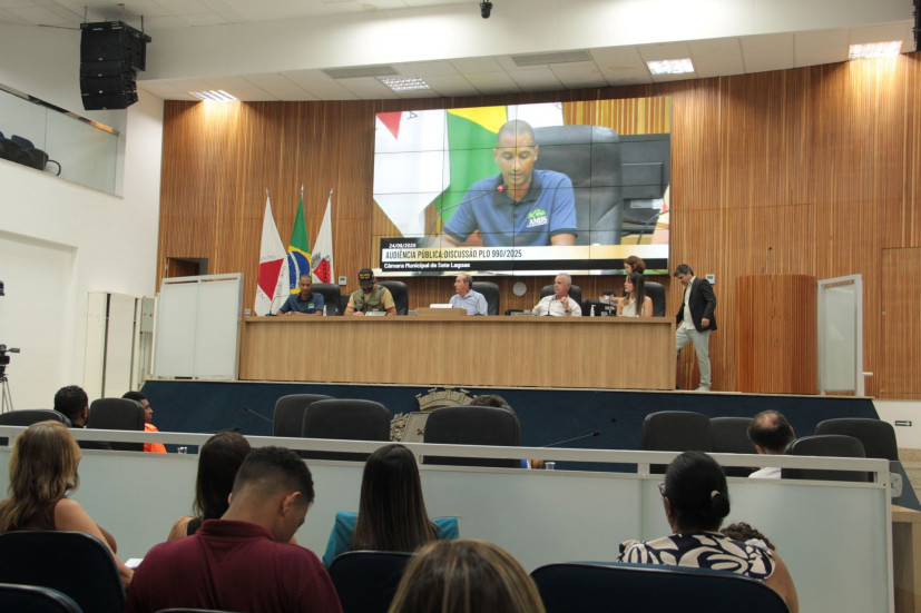 Câmara de Sete Lagoas debate regramento e questões ambientais relacionadas ao PLO 990/2025 em Audiência Pública 